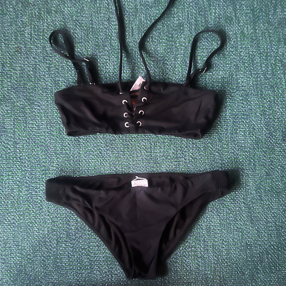 Billabong Black Lace Up Bikini